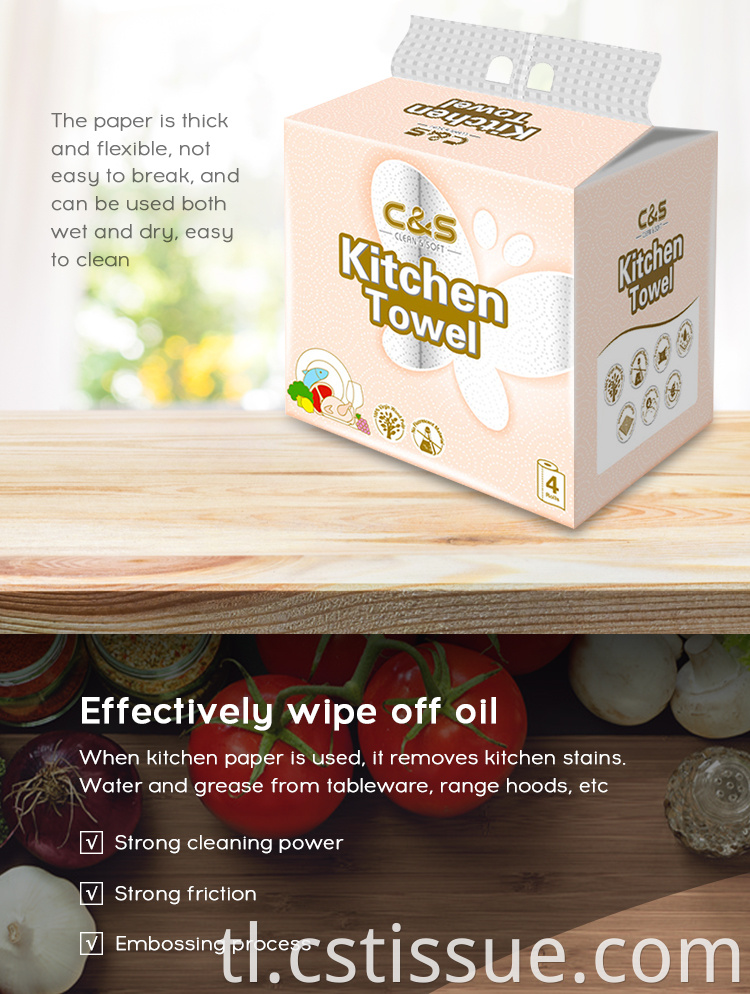 Na -customize na Ultra Oil Suction Kitchen Paper Multi Functional Towel Paper Tissue